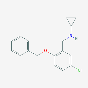 molecular formula C17H18ClNO B503821 N-[2-(benzyloxy)-5-chlorobenzyl]cyclopropanamine 