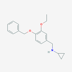 molecular formula C19H23NO2 B503826 N-[4-(benzyloxy)-3-ethoxybenzyl]cyclopropanamine 