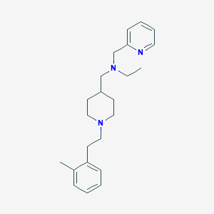 molecular formula C23H33N3 B5038434 N-[[1-[2-(2-methylphenyl)ethyl]piperidin-4-yl]methyl]-N-(pyridin-2-ylmethyl)ethanamine 