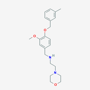 molecular formula C22H30N2O3 B503844 N-{3-methoxy-4-[(3-methylbenzyl)oxy]benzyl}-2-(morpholin-4-yl)ethanamine 