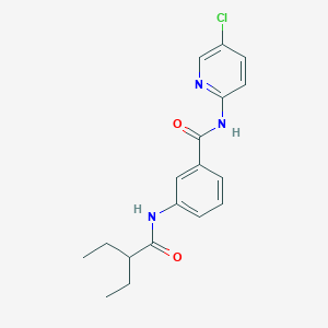 molecular formula C18H20ClN3O2 B5038447 N-(5-CHLOROPYRIDIN-2-YL)-3-(2-ETHYLBUTANAMIDO)BENZAMIDE 