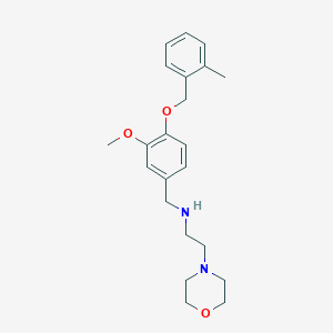 molecular formula C22H30N2O3 B503851 N-{3-methoxy-4-[(2-methylbenzyl)oxy]benzyl}-2-(morpholin-4-yl)ethanamine 