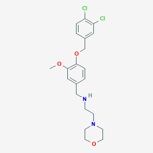 molecular formula C21H26Cl2N2O3 B503857 N-{4-[(3,4-dichlorobenzyl)oxy]-3-methoxybenzyl}-2-(morpholin-4-yl)ethanamine 