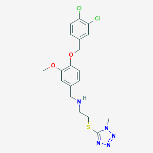 molecular formula C19H21Cl2N5O2S B503862 N-{4-[(3,4-dichlorobenzyl)oxy]-3-methoxybenzyl}-2-[(1-methyl-1H-tetrazol-5-yl)sulfanyl]ethanamine 