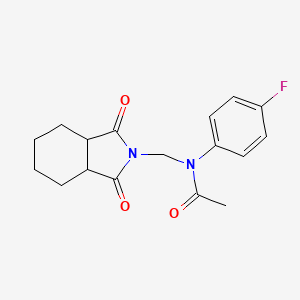 molecular formula C17H19FN2O3 B5038755 N-[(1,3-DIOXO-OCTAHYDRO-1H-ISOINDOL-2-YL)METHYL]-N-(4-FLUOROPHENYL)ACETAMIDE 