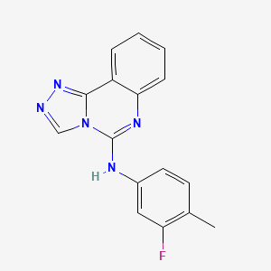 molecular formula C16H12FN5 B5038776 N-(3-fluoro-4-methylphenyl)-[1,2,4]triazolo[4,3-c]quinazolin-5-amine 