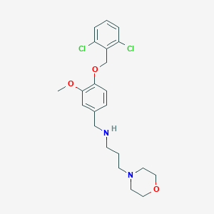 molecular formula C22H28Cl2N2O3 B503879 N-{4-[(2,6-dichlorobenzyl)oxy]-3-methoxybenzyl}-3-(morpholin-4-yl)propan-1-amine 