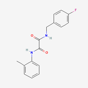 molecular formula C16H15FN2O2 B5038828 N-[(4-fluorophenyl)methyl]-N'-(2-methylphenyl)oxamide 