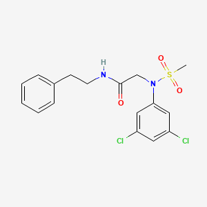 molecular formula C17H18Cl2N2O3S B5038878 N~2~-(3,5-dichlorophenyl)-N~2~-(methylsulfonyl)-N-(2-phenylethyl)glycinamide CAS No. 6223-18-3
