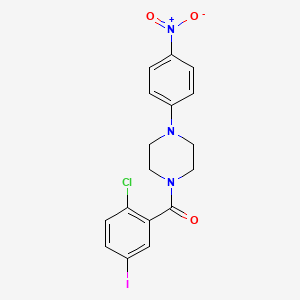 molecular formula C17H15ClIN3O3 B5039086 (2-Chloro-5-iodophenyl)[4-(4-nitrophenyl)piperazin-1-yl]methanone 