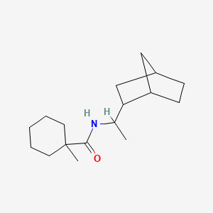 molecular formula C17H29NO B5039099 N-(1-{bicyclo[2.2.1]heptan-2-yl}ethyl)-1-methylcyclohexane-1-carboxamide 