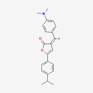 molecular formula C22H23NO2 B5039146 (3Z)-3-[[4-(dimethylamino)phenyl]methylidene]-5-(4-propan-2-ylphenyl)furan-2-one 