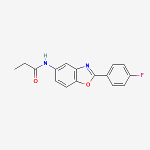 molecular formula C16H13FN2O2 B5039183 N-[2-(4-fluorophenyl)-1,3-benzoxazol-5-yl]propanamide 