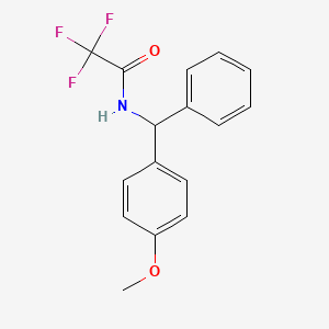 molecular formula C16H14F3NO2 B5039242 2,2,2-trifluoro-N-[(4-methoxyphenyl)(phenyl)methyl]acetamide 