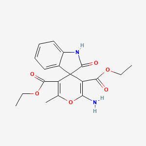 diethyl 2'-amino-6'-methyl-2-oxo-1,2-dihydrospiro[indole-3,4'-pyran]-3',5'-dicarboxylate
