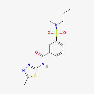 3-{[methyl(propyl)amino]sulfonyl}-N-(5-methyl-1,3,4-thiadiazol-2-yl)benzamide