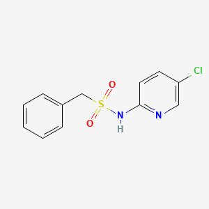 molecular formula C12H11ClN2O2S B5039311 N-(5-chloropyridin-2-yl)-1-phenylmethanesulfonamide 