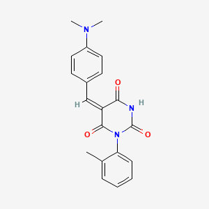 5-[4-(dimethylamino)benzylidene]-1-(2-methylphenyl)-2,4,6(1H,3H,5H)-pyrimidinetrione
