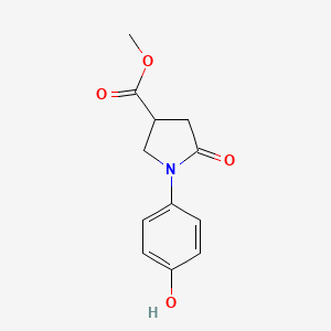 molecular formula C12H13NO4 B5039349 methyl 1-(4-hydroxyphenyl)-5-oxo-3-pyrrolidinecarboxylate CAS No. 133748-30-8