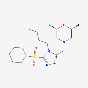 (2R*,6S*)-4-{[1-butyl-2-(cyclohexylsulfonyl)-1H-imidazol-5-yl]methyl}-2,6-dimethylmorpholine