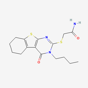 2-[(3-butyl-4-oxo-3,4,5,6,7,8-hexahydro[1]benzothieno[2,3-d]pyrimidin-2-yl)thio]acetamide