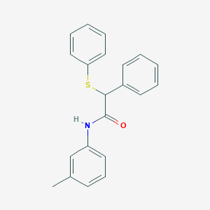 molecular formula C21H19NOS B5039393 N-(3-methylphenyl)-2-phenyl-2-(phenylsulfanyl)acetamide 