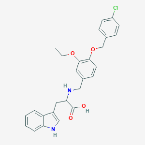 molecular formula C27H27ClN2O4 B503940 N-{4-[(4-chlorobenzyl)oxy]-3-ethoxybenzyl}tryptophan 