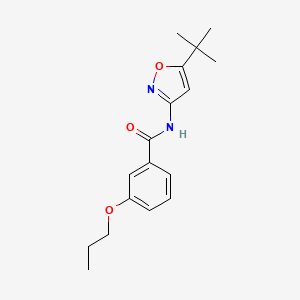 molecular formula C17H22N2O3 B5039416 N-(5-tert-butyl-1,2-oxazol-3-yl)-3-propoxybenzamide CAS No. 959240-73-4