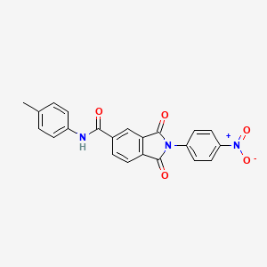 molecular formula C22H15N3O5 B5039466 N-(4-methylphenyl)-2-(4-nitrophenyl)-1,3-dioxo-2,3-dihydro-1H-isoindole-5-carboxamide 