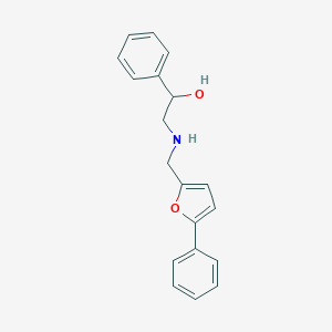 molecular formula C19H19NO2 B503948 1-Phenyl-2-{[(5-phenylfuran-2-yl)methyl]amino}ethanol 