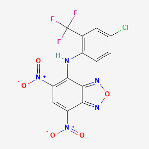 molecular formula C13H5ClF3N5O5 B5039486 N-[4-chloro-2-(trifluoromethyl)phenyl]-5,7-dinitro-2,1,3-benzoxadiazol-4-amine 