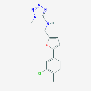 molecular formula C14H14ClN5O B503954 N-{[5-(3-chloro-4-methylphenyl)-2-furyl]methyl}-N-(1-methyl-1H-tetraazol-5-yl)amine 