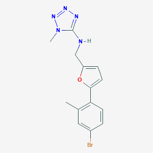 molecular formula C14H14BrN5O B503956 N-[[5-(4-bromo-2-methylphenyl)furan-2-yl]methyl]-1-methyltetrazol-5-amine CAS No. 879071-77-9