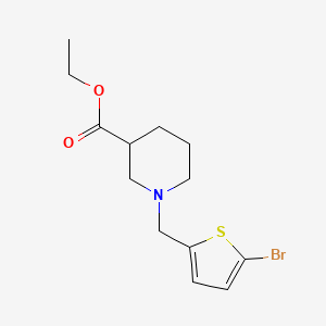 molecular formula C13H18BrNO2S B5039565 Ethyl 1-[(5-bromothiophen-2-yl)methyl]piperidine-3-carboxylate 