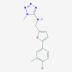 molecular formula C14H14BrN5O B503959 N-{[5-(4-bromo-3-methylphenyl)-2-furyl]methyl}-N-(1-methyl-1H-tetraazol-5-yl)amine 
