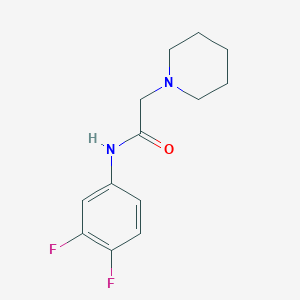 molecular formula C13H16F2N2O B5039679 N-(3,4-difluorophenyl)-2-(piperidin-1-yl)acetamide 