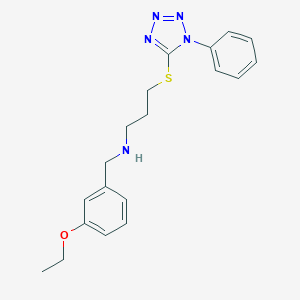 molecular formula C19H23N5OS B503968 N-(3-ethoxybenzyl)-N-{3-[(1-phenyl-1H-tetraazol-5-yl)sulfanyl]propyl}amine 
