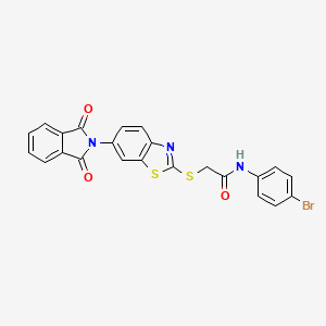 molecular formula C23H14BrN3O3S2 B5039681 N-(4-BROMOPHENYL)-2-{[6-(1,3-DIOXO-2,3-DIHYDRO-1H-ISOINDOL-2-YL)-1,3-BENZOTHIAZOL-2-YL]SULFANYL}ACETAMIDE 