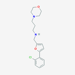 molecular formula C18H23ClN2O2 B503970 N-{[5-(2-chlorophenyl)furan-2-yl]methyl}-3-(morpholin-4-yl)propan-1-amine 