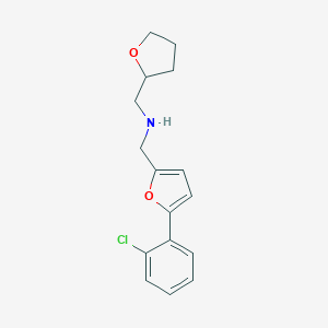 molecular formula C16H18ClNO2 B503981 N-[[5-(2-chlorophenyl)furan-2-yl]methyl]-1-(oxolan-2-yl)methanamine 