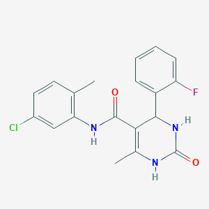molecular formula C19H17ClFN3O2 B5039832 N-(5-chloro-2-methylphenyl)-4-(2-fluorophenyl)-6-methyl-2-oxo-3,4-dihydro-1H-pyrimidine-5-carboxamide 