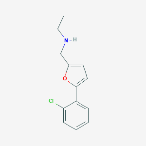 molecular formula C13H14ClNO B503992 N-{[5-(2-chlorophenyl)furan-2-yl]methyl}ethanamine 