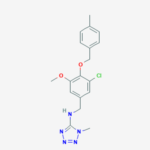 molecular formula C18H20ClN5O2 B504001 N-{3-chloro-5-methoxy-4-[(4-methylbenzyl)oxy]benzyl}-N-(1-methyl-1H-tetraazol-5-yl)amine 
