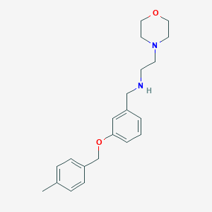molecular formula C21H28N2O2 B504007 N-{3-[(4-methylbenzyl)oxy]benzyl}-2-(morpholin-4-yl)ethanamine 