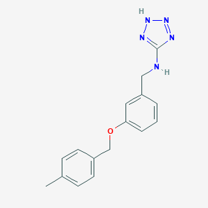 molecular formula C16H17N5O B504034 N-{3-[(4-methylbenzyl)oxy]benzyl}-2H-tetrazol-5-amine 