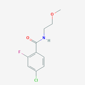 molecular formula C10H11ClFNO2 B5040393 4-chloro-2-fluoro-N-(2-methoxyethyl)benzamide 