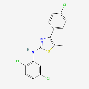 molecular formula C16H11Cl3N2S B5040407 4-(4-chlorophenyl)-N-(2,5-dichlorophenyl)-5-methyl-1,3-thiazol-2-amine 