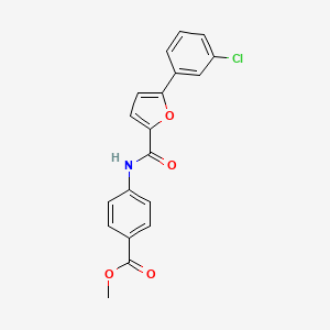 molecular formula C19H14ClNO4 B5040430 methyl 4-{[5-(3-chlorophenyl)-2-furoyl]amino}benzoate 
