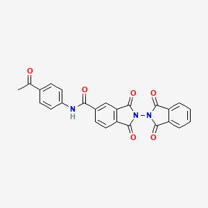 molecular formula C25H15N3O6 B5040443 N-(4-ACETYLPHENYL)-1,1',3,3'-TETRAOXO-[2,2'-BIISOINDOLE]-5-CARBOXAMIDE 
