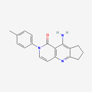 molecular formula C18H17N3O B5040463 9-amino-2-(4-methylphenyl)-7,8-dihydro-6H-cyclopenta[b][1,6]naphthyridin-1-one 